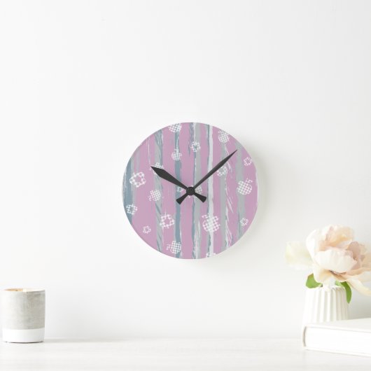 Wall Clock – Gingham Orchard Runde Wanduhr (Zuhause)