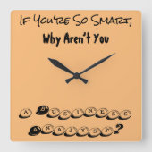 Wall-Clock - Intelligente Unternehmensanalyse Quadratische Wanduhr (Vorderseite)