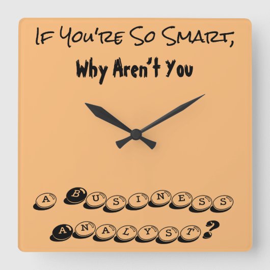 Wall-Clock - Intelligente Unternehmensanalyse Quadratische Wanduhr (Vorderseite)