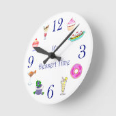 Wall Clock - It's Dessert Time Runde Wanduhr (Winkel)