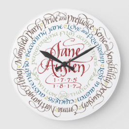 Wall Clock - Jane Austen Periodendrama-Anpassungen Große Wanduhr