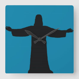 Wall Clock jesus christ Quadratische Wanduhr