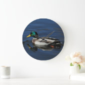 Wall Clock, Mallard Duck Große Wanduhr (Zuhause)