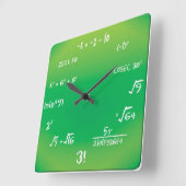 Wall Clock - Math Pop Quiz Clock Quadratische Wanduhr (Winkel)