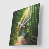 Wall Clock mein Paradies Quadratische Wanduhr (Winkel)
