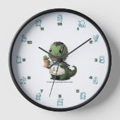 Wall Clock mit Dancing Dinos Uhr (Vorderseite)