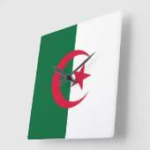 Wall Clock mit der Flagge Algeriens Quadratische Wanduhr (Winkel)