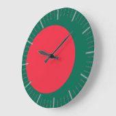 Wall Clock mit der Flagge Bangladeschs Große Wanduhr (Winkel)