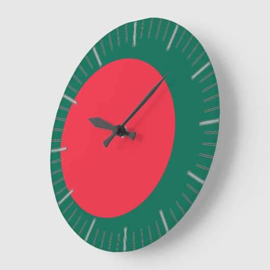 Wall Clock mit der Flagge Bangladeschs Große Wanduhr (Winkel)