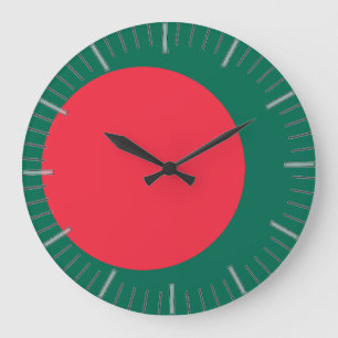 Wall Clock mit der Flagge Bangladeschs Große Wanduhr