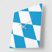 Wall Clock mit der Flagge Bayerns, Deutschland Quadratische Wanduhr (Winkel)