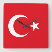 Wall Clock mit der Flagge der Türkei