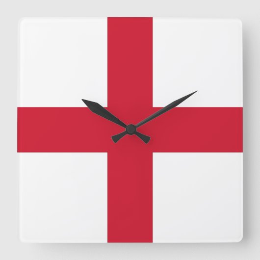 Wall Clock mit der Flagge Englands Quadratische Wanduhr (Vorderseite)