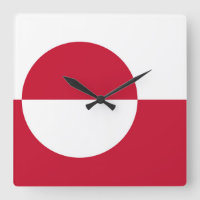Wall Clock mit der Flagge Grönlands