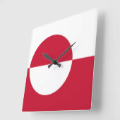 Wall Clock mit der Flagge Grönlands Quadratische Wanduhr (Winkel)