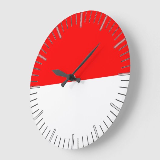 Wall Clock mit der Flagge Indonesiens Große Wanduhr (Winkel)
