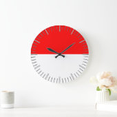 Wall Clock mit der Flagge Indonesiens Große Wanduhr (Zuhause)