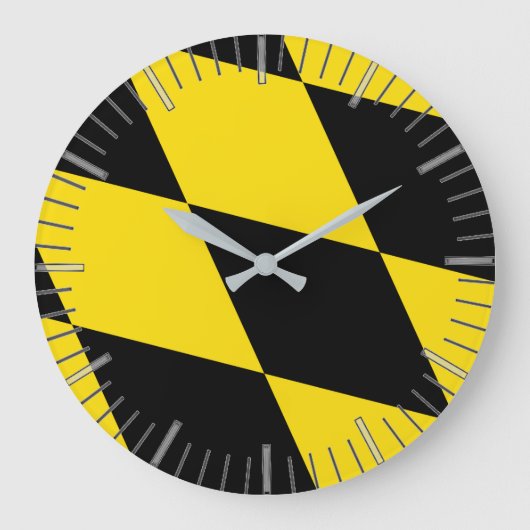 Wall Clock mit der Flagge Münchens Große Wanduhr (Vorderseite)