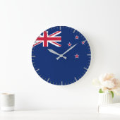 Wall Clock mit der Flagge Neuseelands Große Wanduhr (Zuhause)