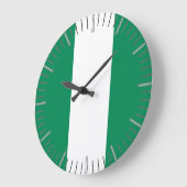 Wall Clock mit der Flagge Nigerias Große Wanduhr (Winkel)
