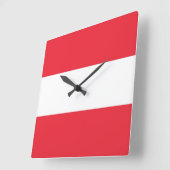 Wall Clock mit der Flagge Österreichs Quadratische Wanduhr (Winkel)