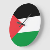 Wall Clock mit der Flagge Palästinas Große Wanduhr (Winkel)