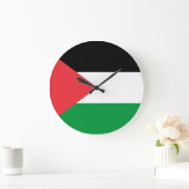 Wall Clock mit der Flagge Palästinas Große Wanduhr (Zuhause)