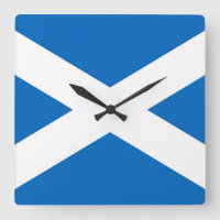 Wall Clock mit der Flagge Schottlands