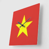 Wall Clock mit der Flagge Vietnams Quadratische Wanduhr (Winkel)