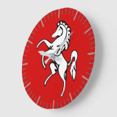 Wall Clock mit der Flagge von Kent, England Große Wanduhr (Winkel)