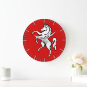 Wall Clock mit der Flagge von Kent, England Große Wanduhr (Zuhause)