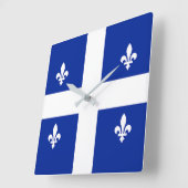 Wall Clock mit der Flagge von Quebec, Kanada Quadratische Wanduhr (Winkel)