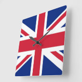 Wall Clock mit Flagge des Vereinigten Königreichs Quadratische Wanduhr (Winkel)