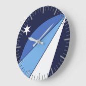 Wall Clock mit Flagge von Columbia, SC Große Wanduhr (Winkel)