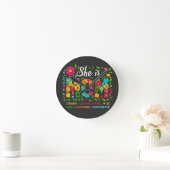 Wall Clock mit ihr ist Mama-Design Runde Wanduhr (Zuhause)