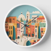 Wall Clock mit lateinischer Stadt Uhr (Vorderseite)