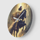 Wall Clock mit Pferdebild Große Wanduhr (Winkel)