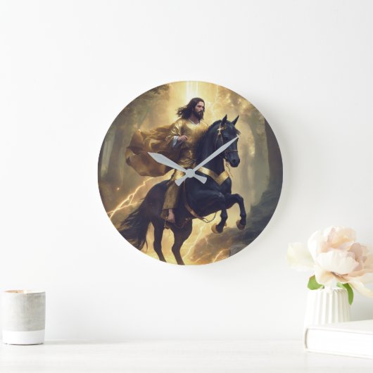 Wall Clock mit Pferdebild Große Wanduhr (Zuhause)