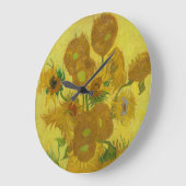 Wall Clock mit Van Gogh's Sonnenblumen Große Wanduhr (Winkel)