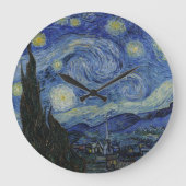 Wall Clock mit Van Gogh's Starry Night Große Wanduhr (Vorderseite)