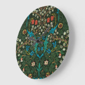 WALL CLOCK MIT WILLIAM MORRIS "TULIPS" DESIGN GROßE WANDUHR (Winkel)