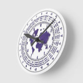 Wall Clock mit Zeitzonen Runde Wanduhr (Winkel)