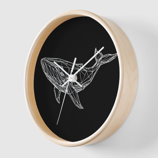Wall Clock Modern Geometric Whale Uhr (Winkel)