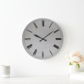 Wall Clock - Moderne römische Zahlen aus Metall Große Wanduhr (Zuhause)