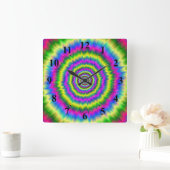 Wall Clock Neon Explosion Quadratische Wanduhr (Zuhause)