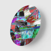 Wall Clock – Neon Pulse Runde Wanduhr (Winkel)