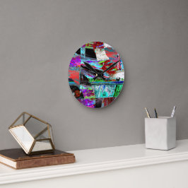 Wall Clock – Neon Pulse Runde Wanduhr