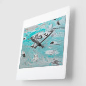 Wall Clock Quadratische Wanduhr (Winkel)