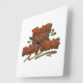 Wall Clock Quadratische Wanduhr (Winkel)