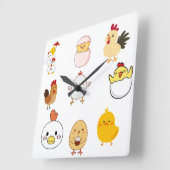 Wall Clock Quadratische Wanduhr (Winkel)